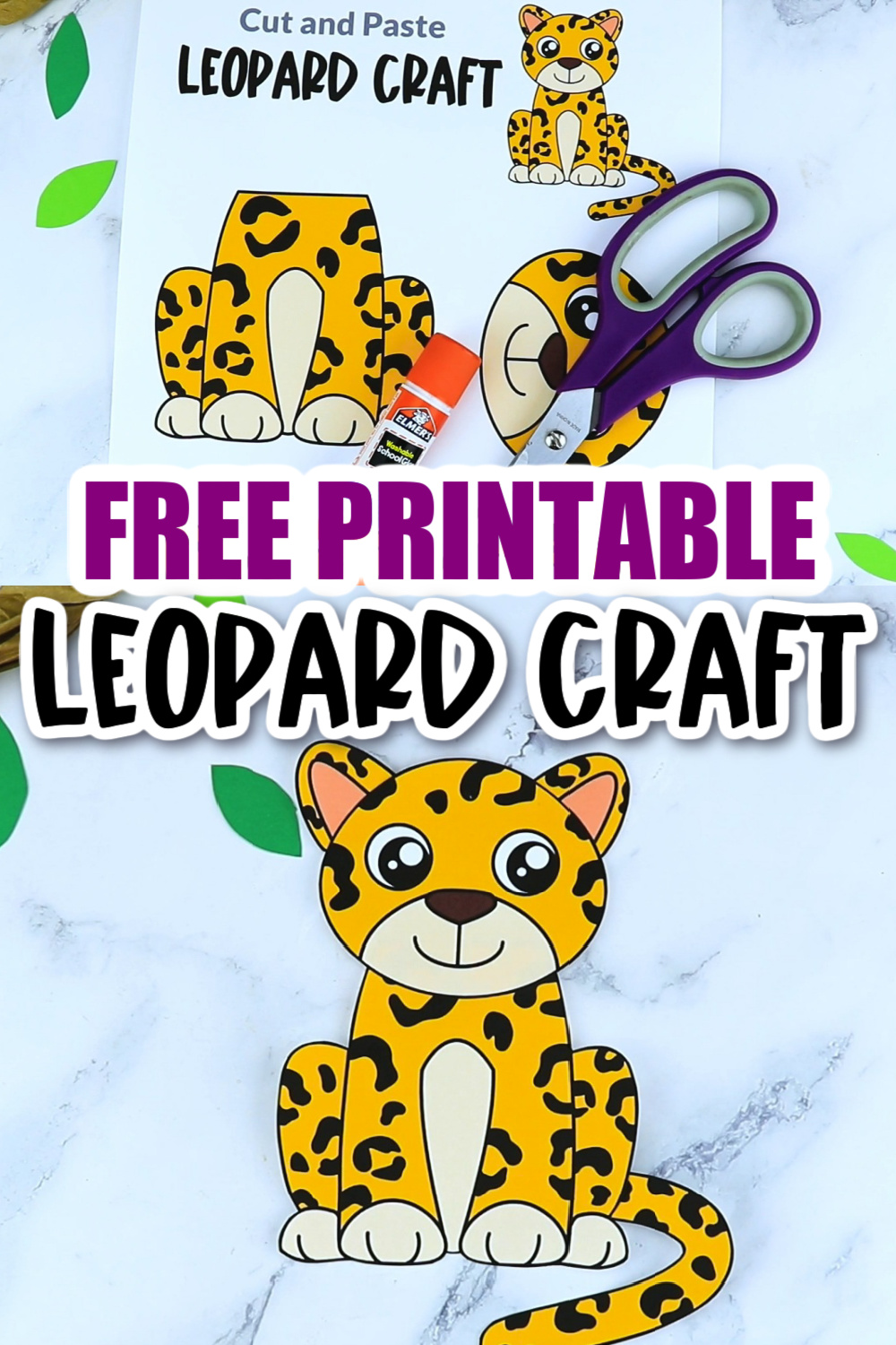 Free printable leopard craft template â simple mom project