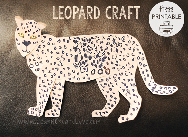 Leopard printable craft