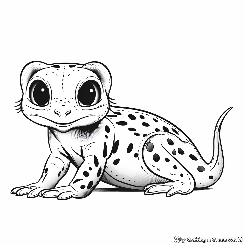 Leopard gecko coloring pages