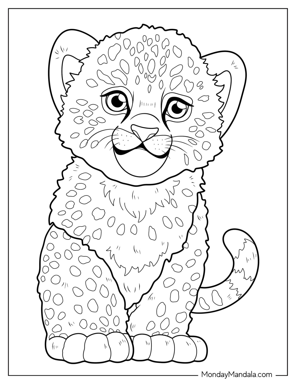 Cheetah coloring pages free pdf printables