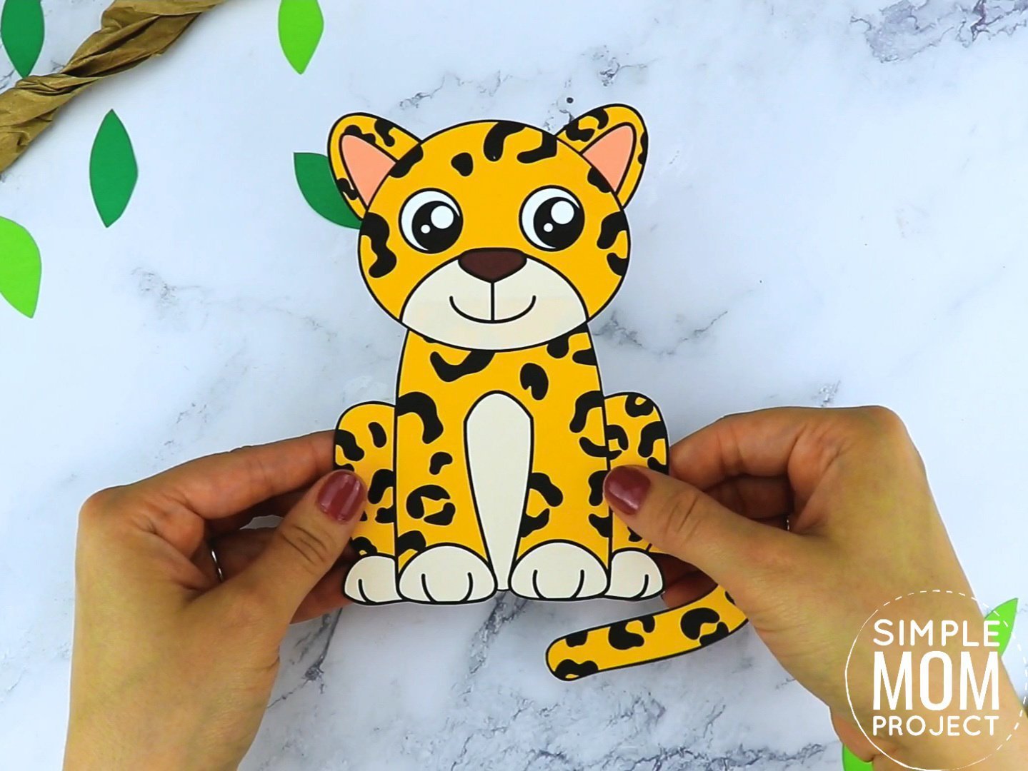 Free printable leopard craft template â simple mom project