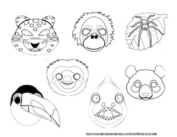 Forest animal mask templates by maritza good idea tpt