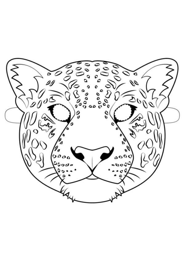 Coloring pages printable jaguar mask coloring pages for kids