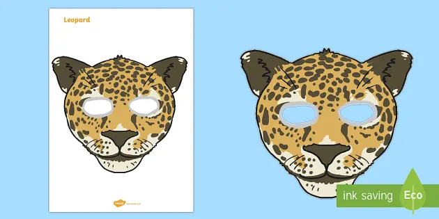 Leopard mask template