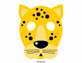 Printable leopard mask