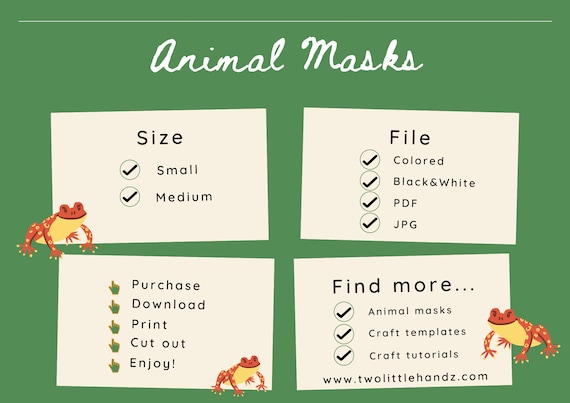 Leopard printable mask animal masks for kids party printable coloring page digital download kids craft printable