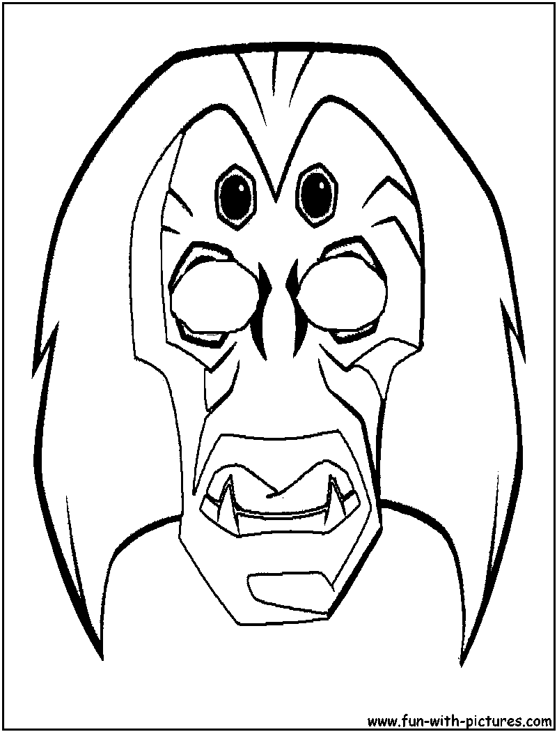 Masks coloring pages