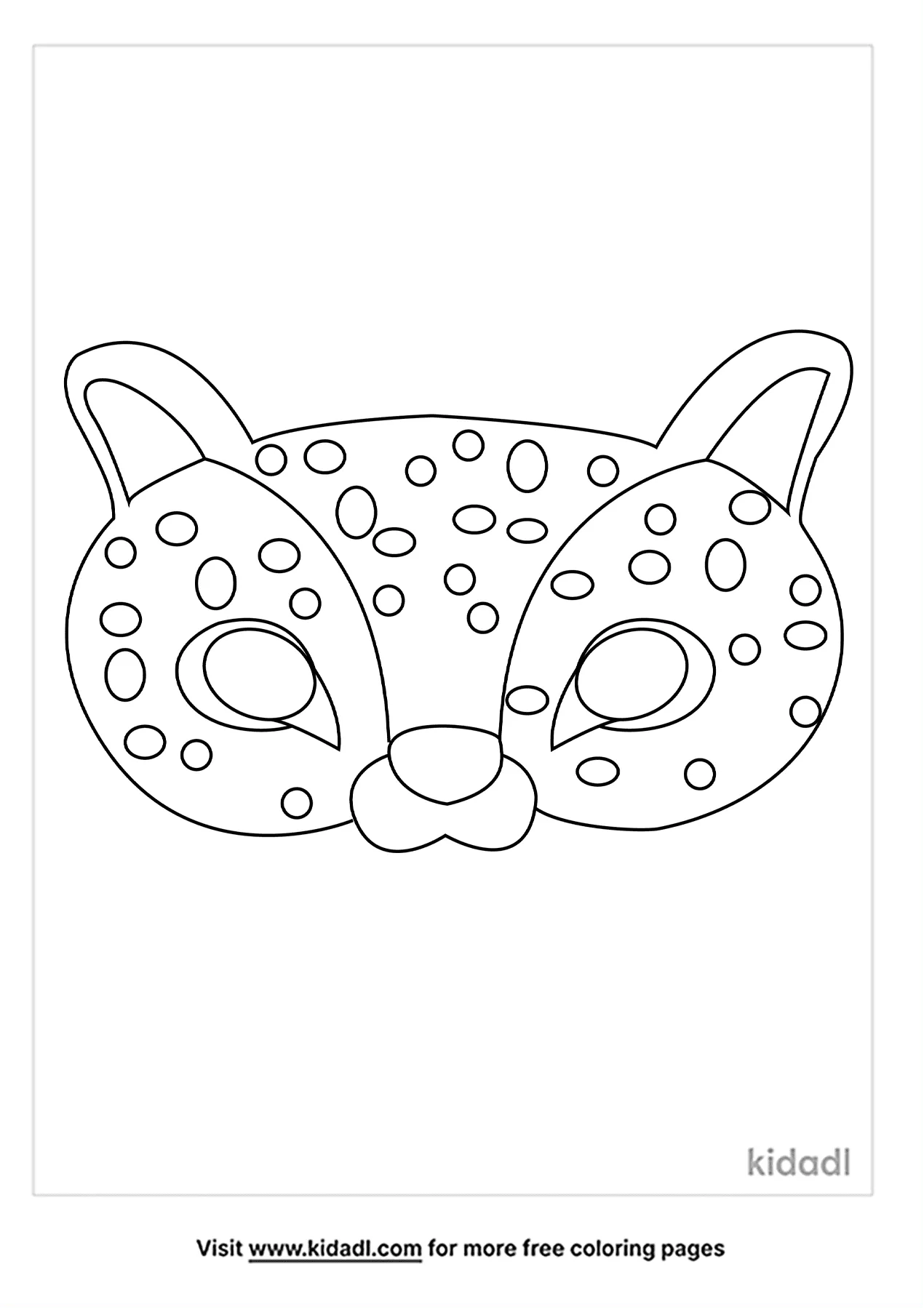 Free jaguar mask coloring page coloring page printables