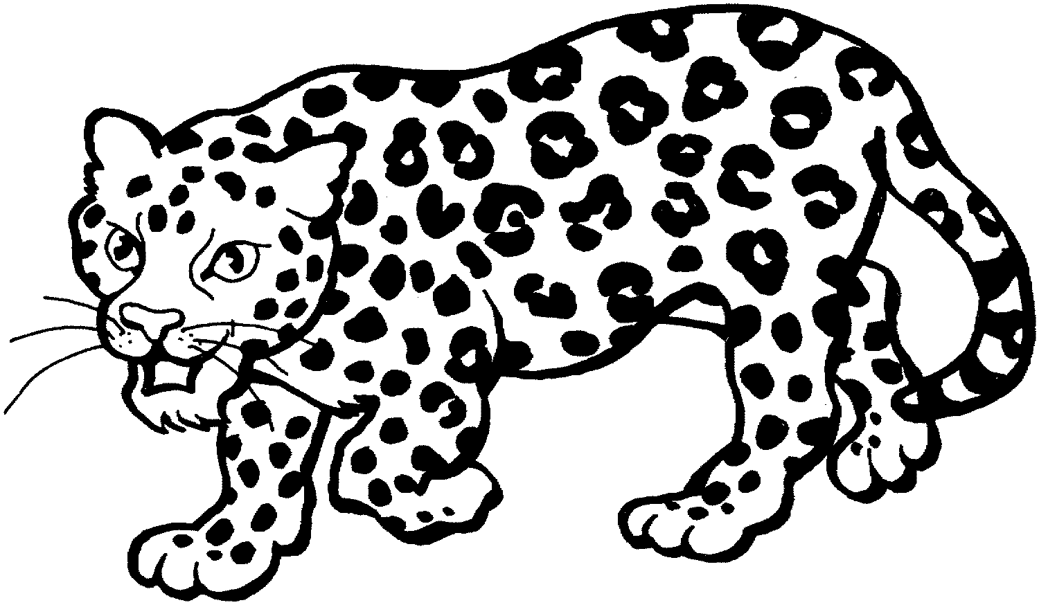 Leopard coloring pages