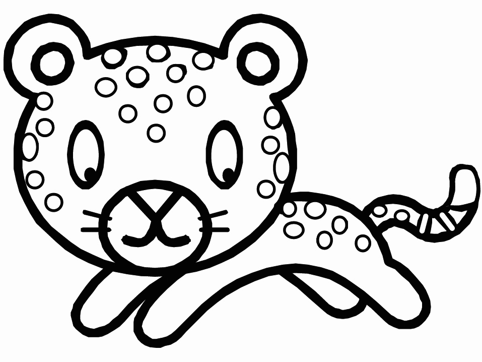 Leopard coloring pages