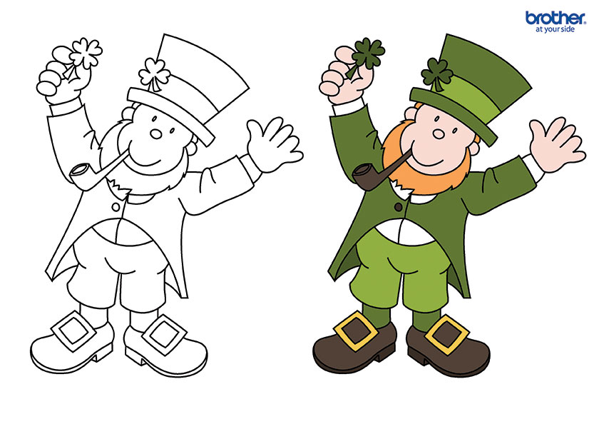 Free printable leprechaun coloring creative center