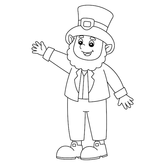 Premium vector a cute and funny coloring page of a st patrick day leprechaun mushroom house provides hours of coloring fun for children to color this page is very easy suitable