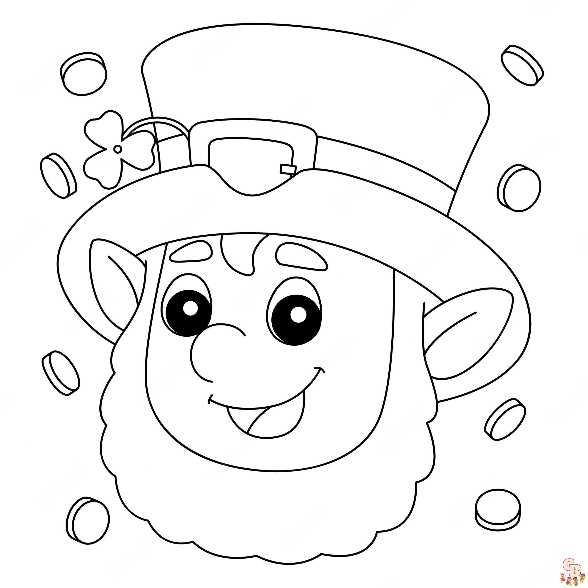 Free printable leprechaun coloring pages for kids