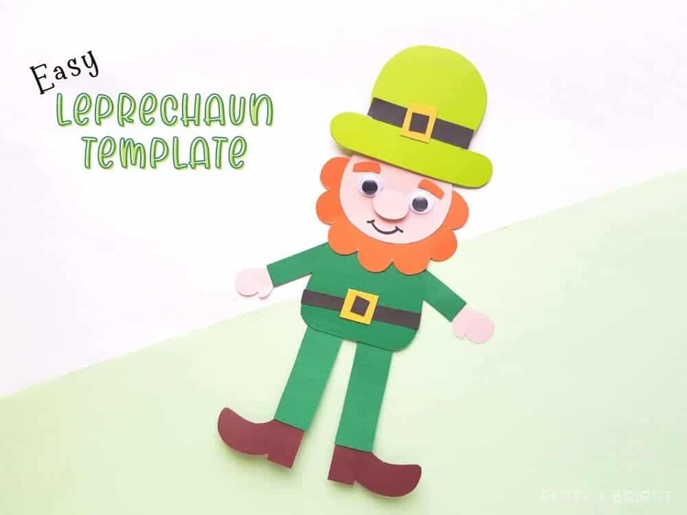 Free printable leprechaun template easy st patricks day paper craft