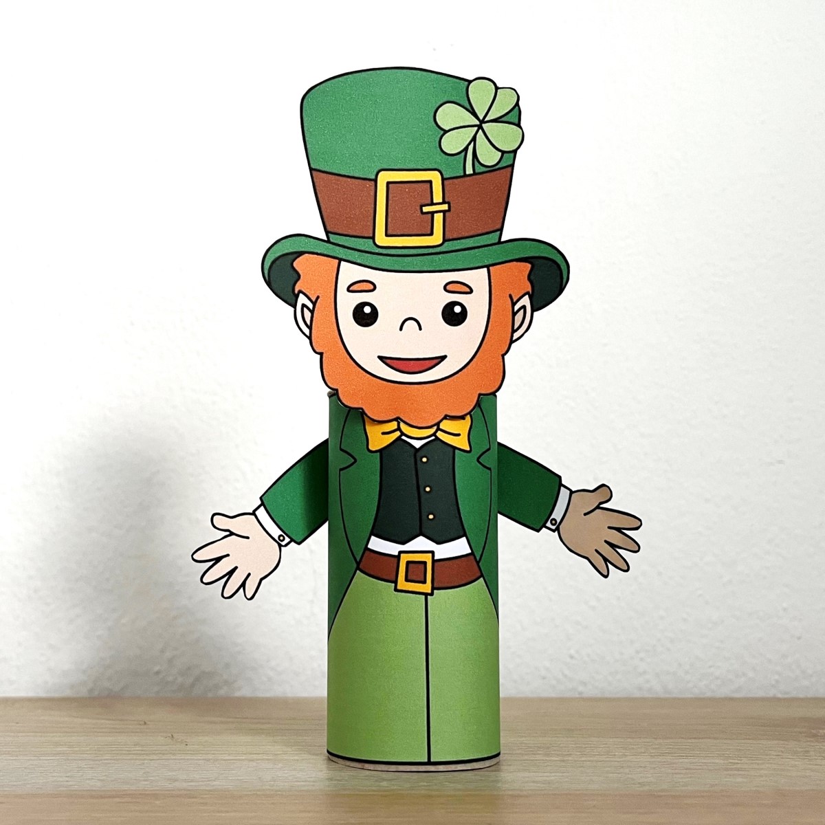 Leprechaun toilet paper craft printable st patricks day coloring activity made by teachers