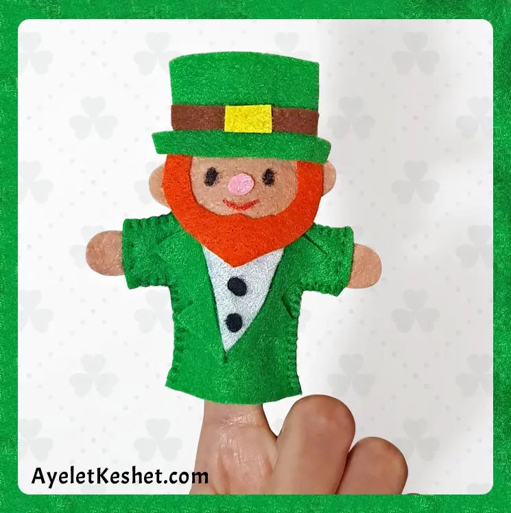 Leprechaun finger puppet st patricks day craft