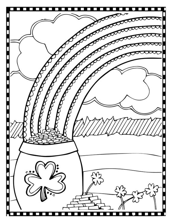 Printable st patricks day coloring pages instant download perfect for kids and adultscraft supplies relaxation create art color