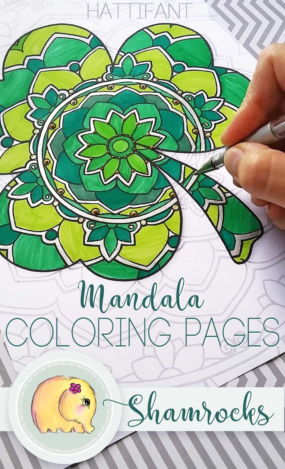 St patricks day mandala shamrock coloring pages