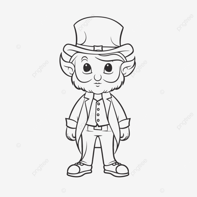 Leprechaun coloring page outline sketch drawing vector wing drawing ring drawing leprechaun drawing png and vector with transparent background for free download