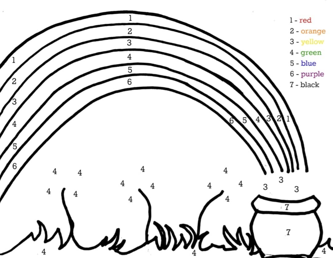 St patricks day rainbow coloring sheet free printable