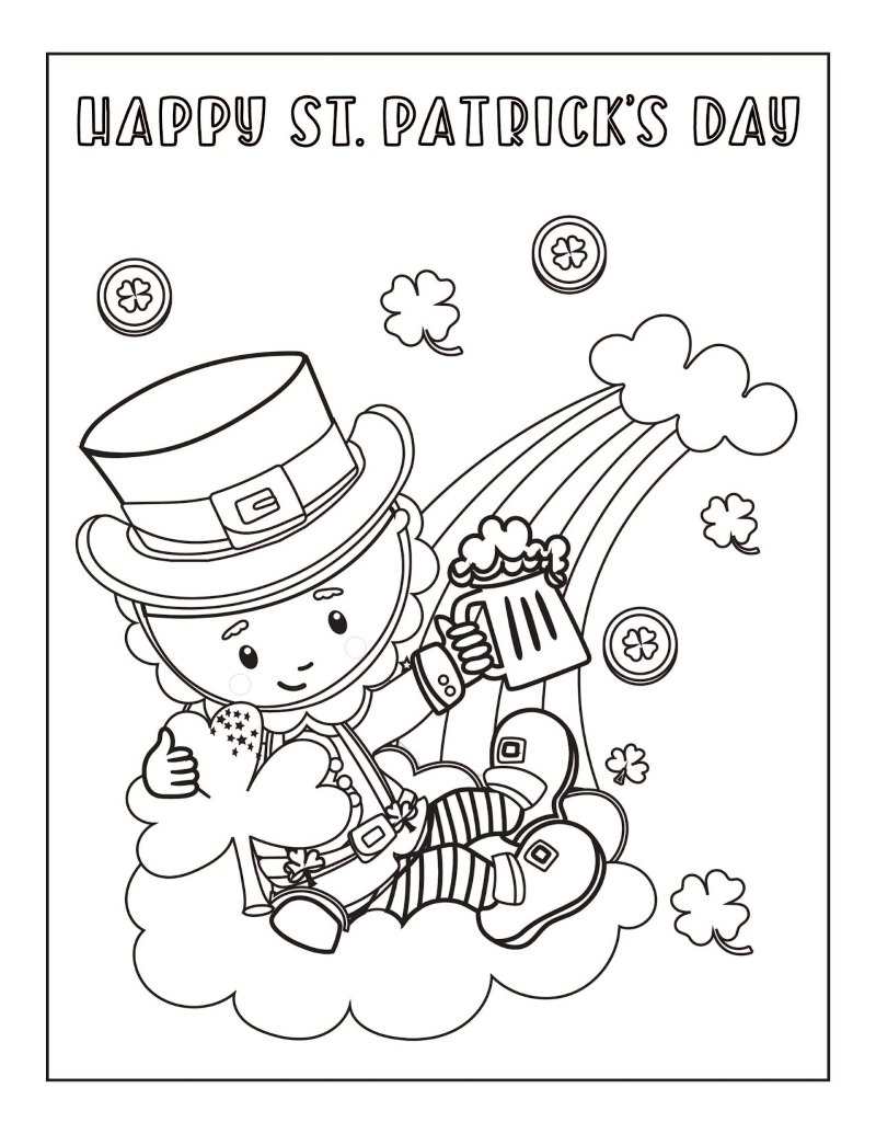 Free printable st patricks day coloring pages