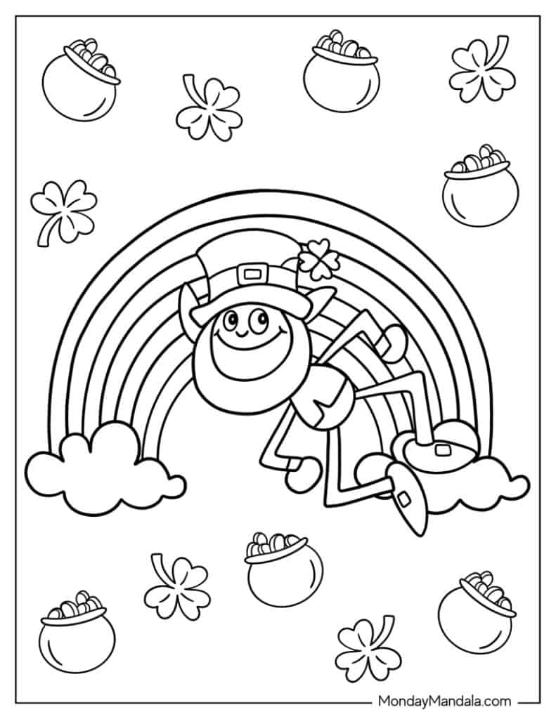 St patricks day coloring pages free pdf printables