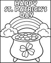 Printable leprechaun coloring page