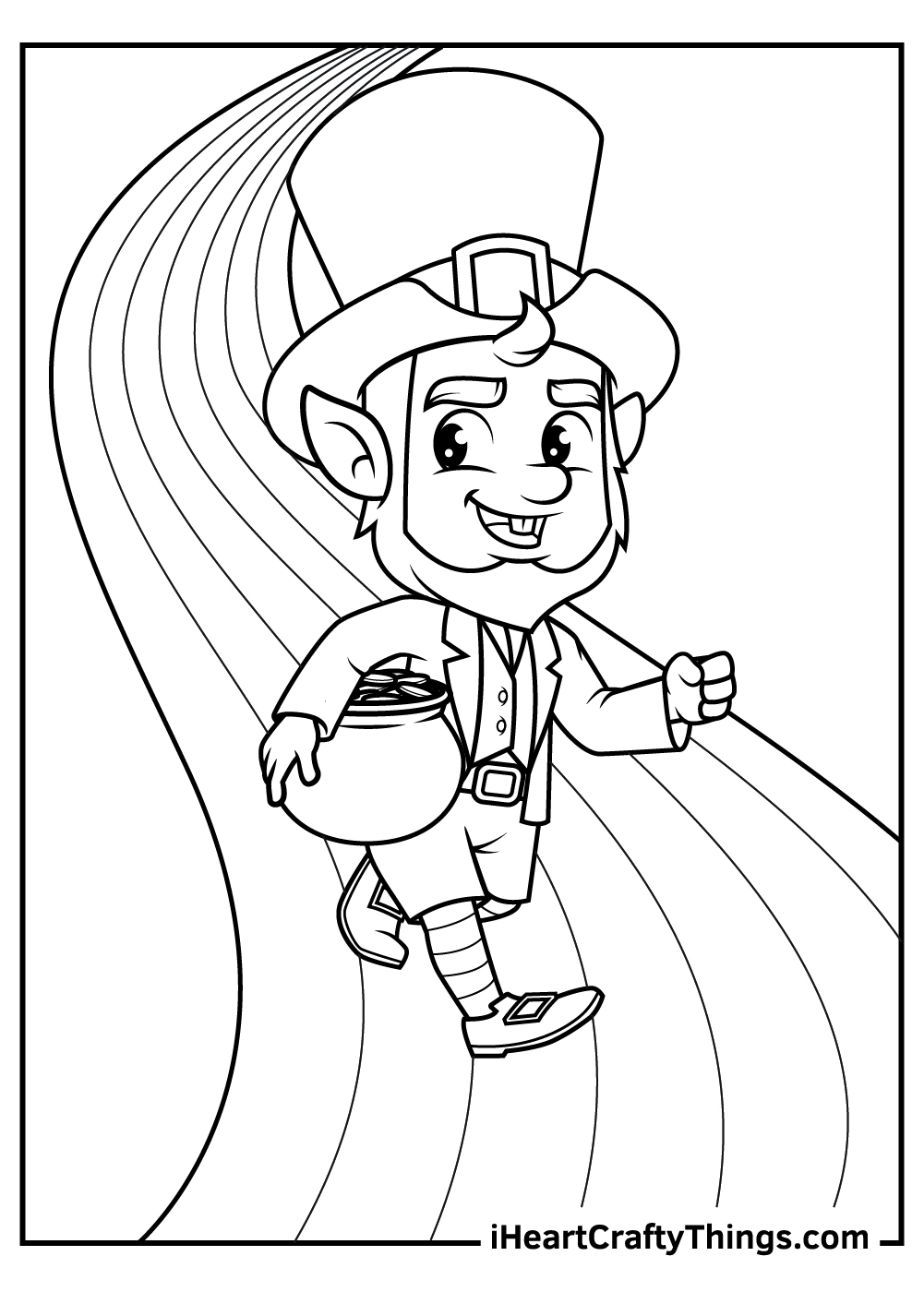 Free collection of leprechaun coloring pages for kids