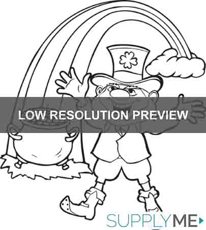 Printable leprechaun coloring page for kids â