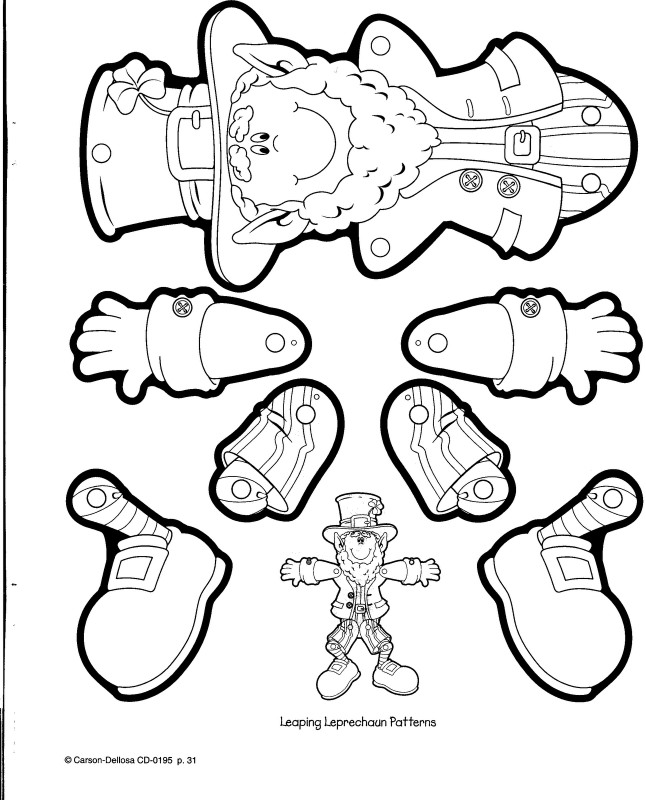 Movable st patricks day craft printable