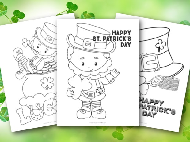 Printable leprechaun coloring page