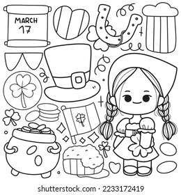 St patricks day coloring pages over royalty