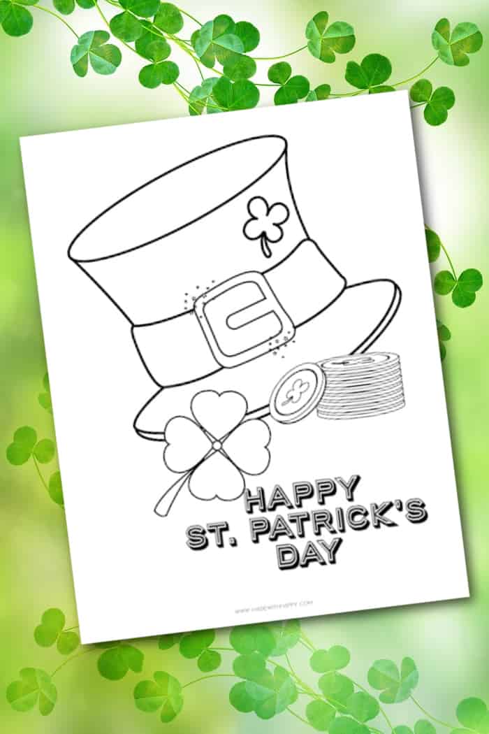 Printable leprechaun coloring page