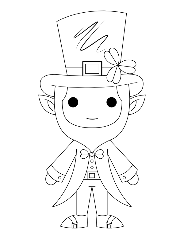 Printable leprechaun coloring page