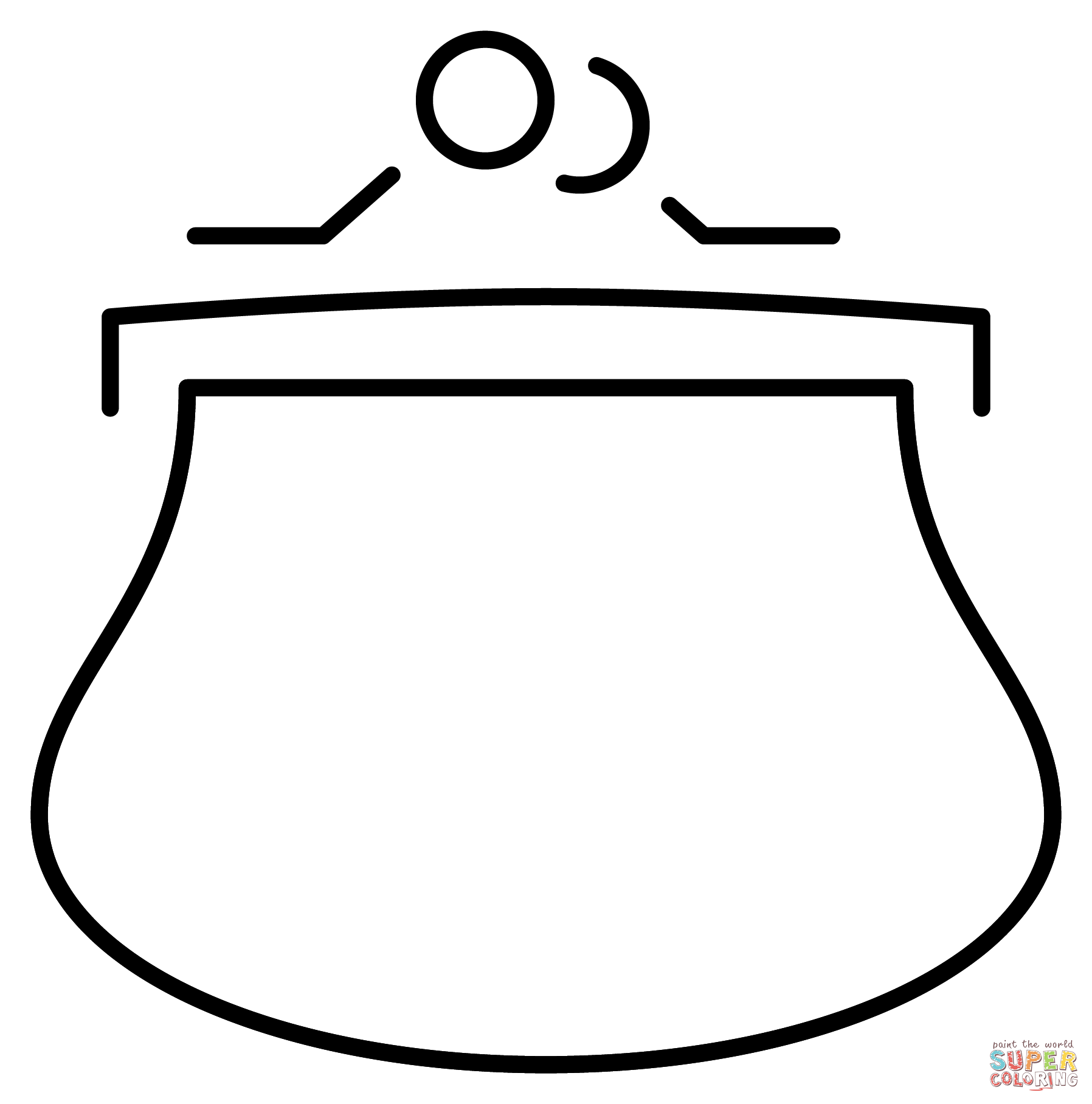 Purse emoji coloring page free printable coloring pages