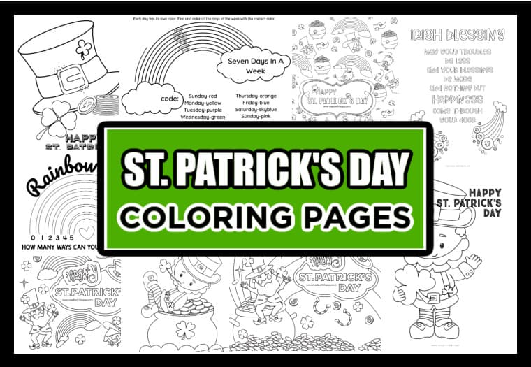 Printable leprechaun coloring page