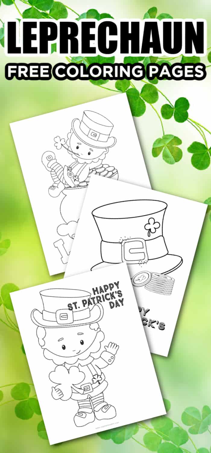 Printable leprechaun coloring page