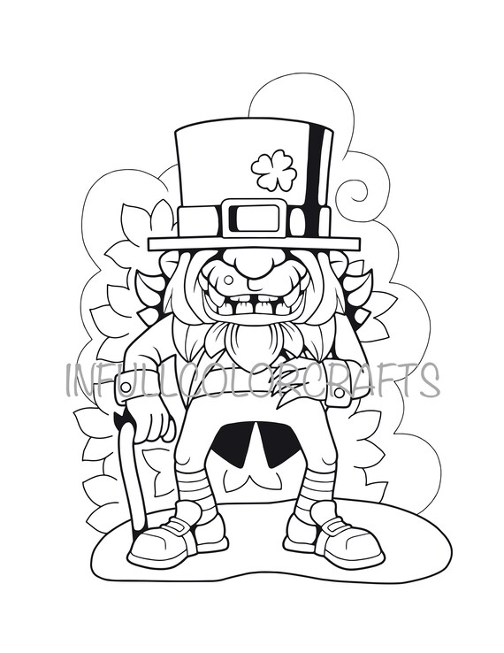 Leprechaun coloring page