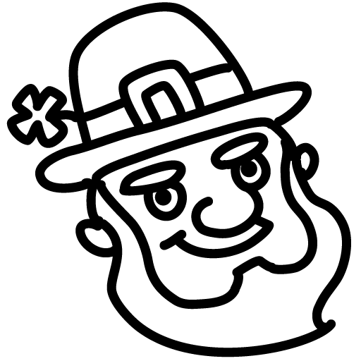 Leprechaun outline icon lucky leprechaun iconpack iconka