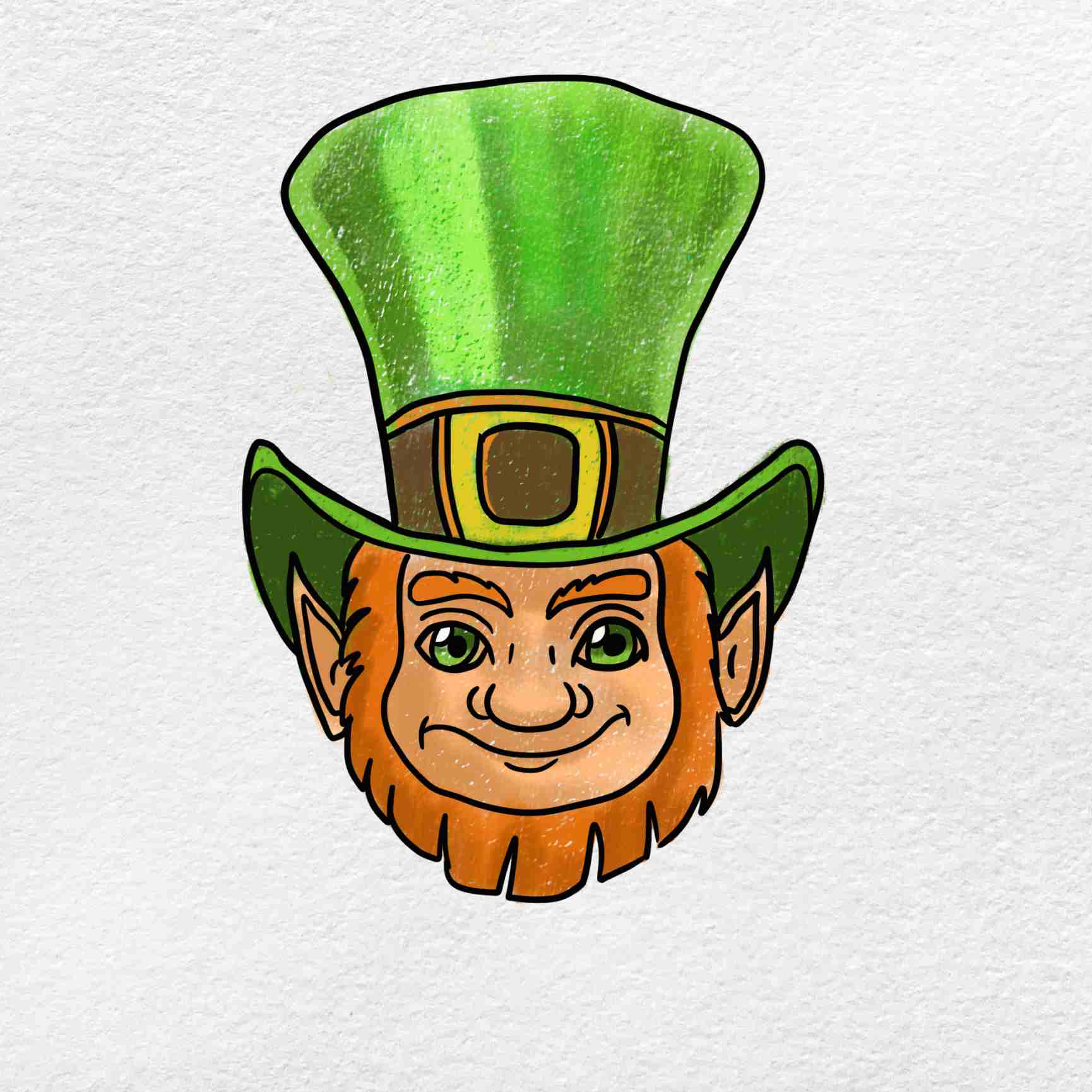 How to draw a leprechaun