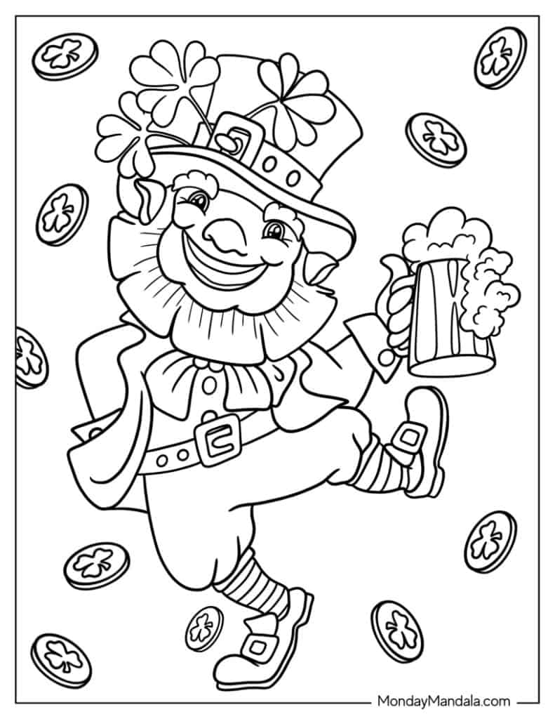 St patricks day coloring pages free pdf printables