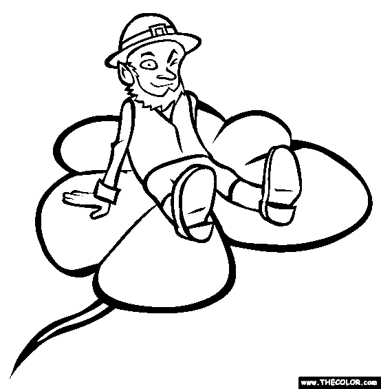 St patricks day online coloring pages