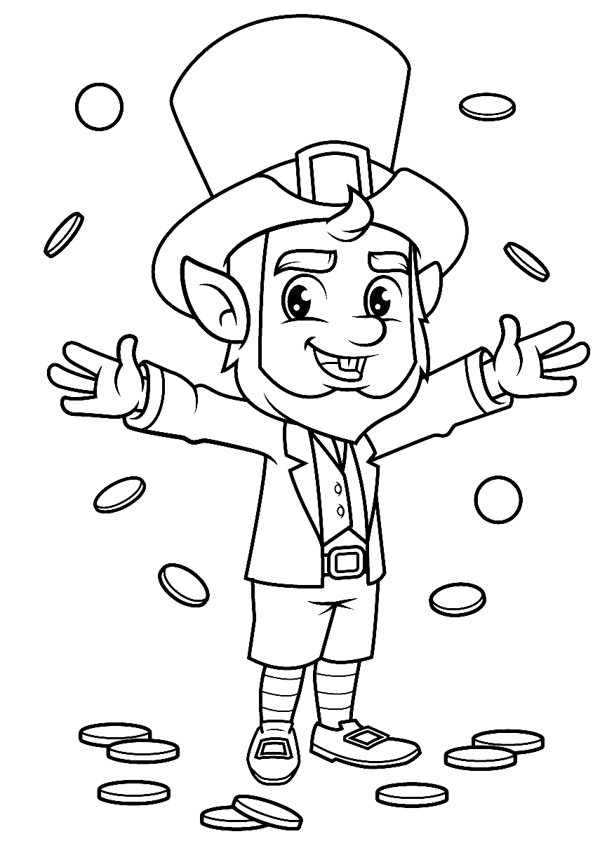 Leprechaun coloring pages printable for free download