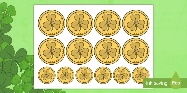 St patricks day gold coins teaching resource usa