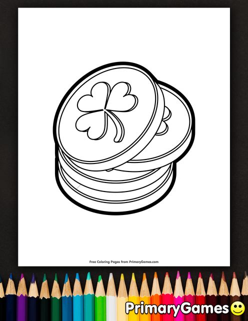 Leprechaun gold coins coloring page â free printable ebook leprechaun gold coloring pages gold coins