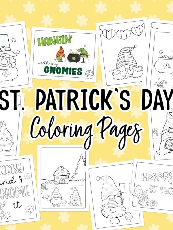 St patricks day gnome coloring sheets