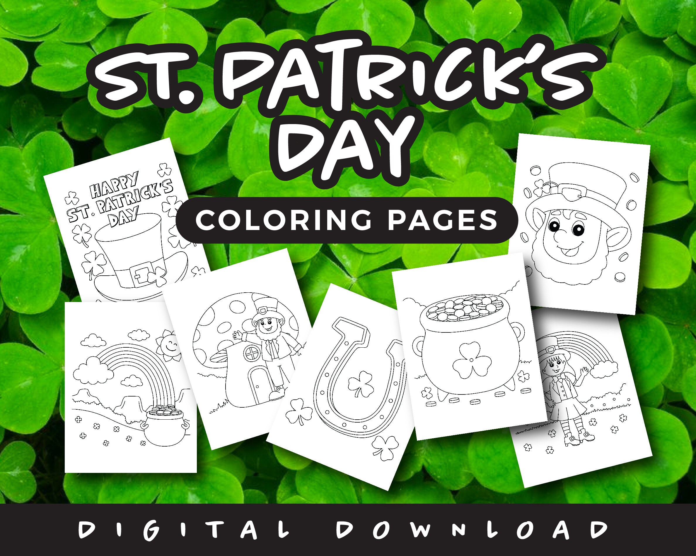 Celebrate st patricks day with coloring pages ten easy and fun coloring pages for kids