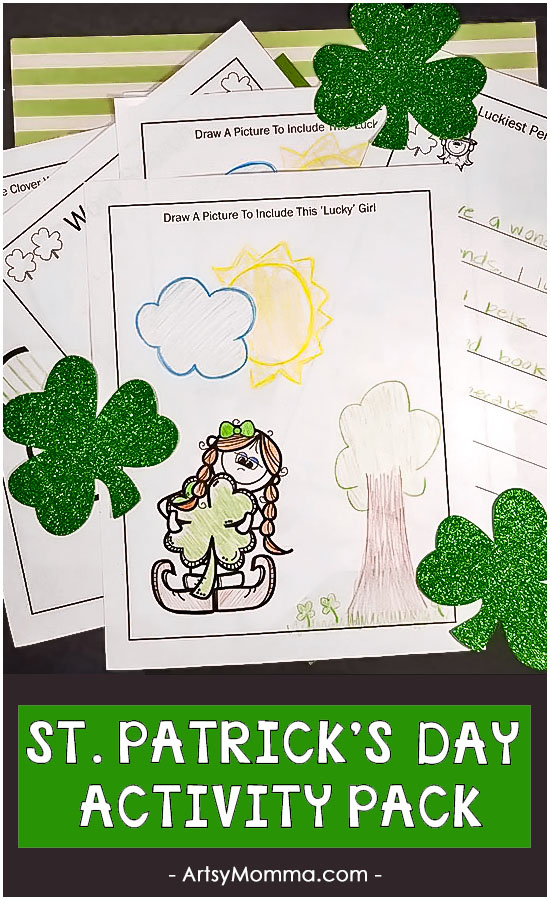 Free printable st patricks day activity pack for kindergarten