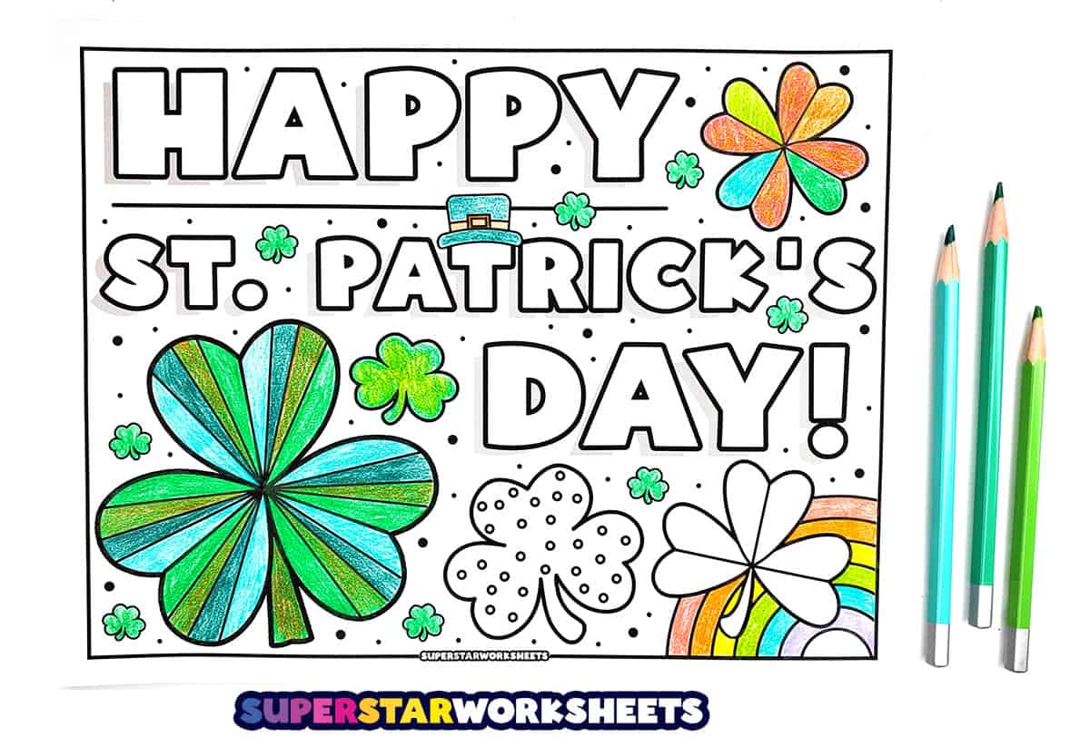 St patricks day coloring pages