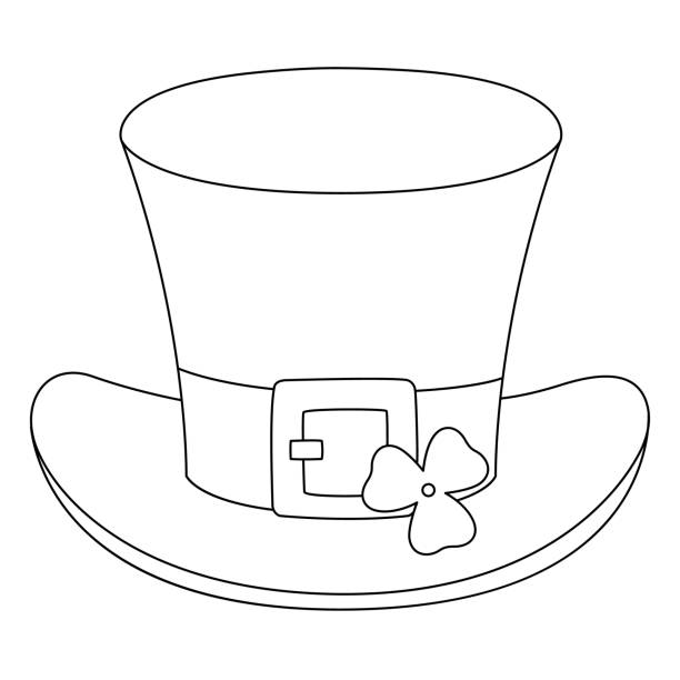 Leprechaun coloring page stock illustrations royalty